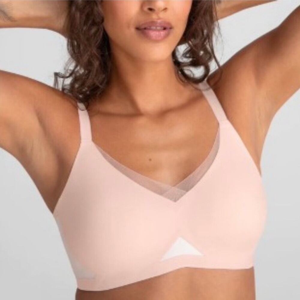 Honeylove Crossover Bra Pink White XL